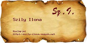 Szily Ilona névjegykártya