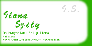 ilona szily business card